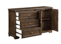 Franklin 4Pcs Bedroom Set, Brushed Walnut Finish Bd02153Q Queen Walnut Mdf Metal