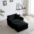 Alternative Sofa Round Armrests For 2 Seater Sofa, 3 Seater Sofa And 4 Seater Sofa, Black Chenille Black Chenille 1 Seat