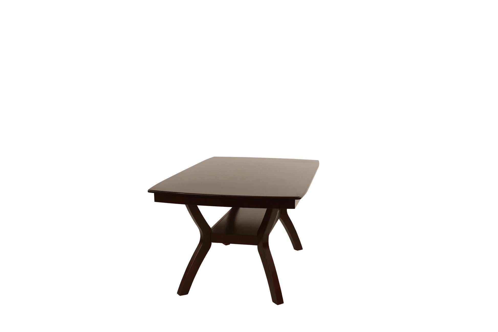 Formal Look 1Pc Dining Table W Shelve Solidwood Espresso Finish Dining Room Furniture Espresso Espresso Dining Room Classic,Contemporary,Modern,Transitional Rubberwood Rectangular Kitchen & Dining Tables Rectangular Solid Wood
