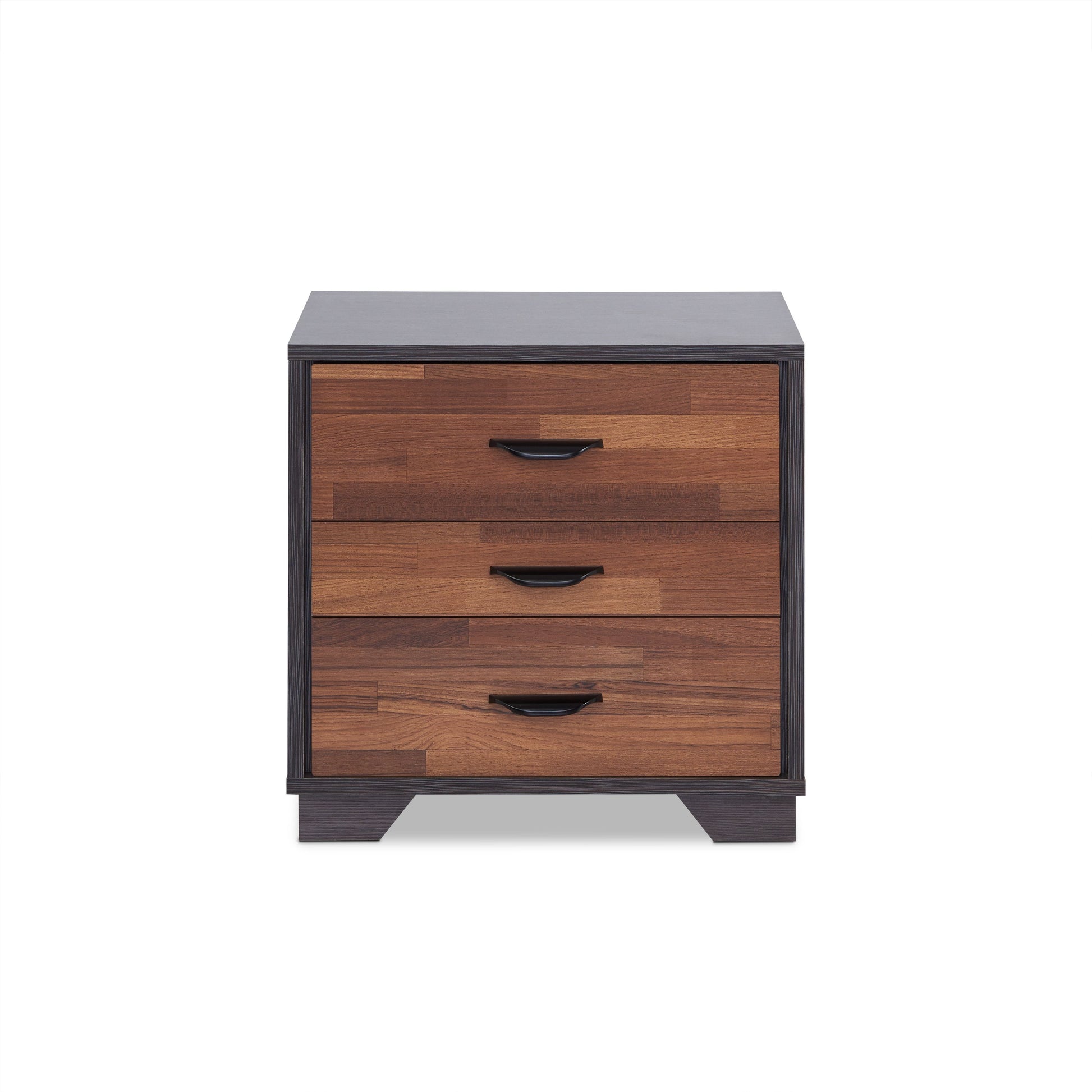 Eloy Walnut & Espresso Finish Accent Table Espresso,Walnut Synthetic Wood