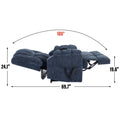 Dual Motor Heat Massage Infinite Position Up To 350 Lbs Electric Power Lift Recliners With Power Remote, Medium Firm And Heavy Duty, Blue Blue Chenille Power Remote Metal Primary Living Space Medium Firm Pillow Back Heavy Duty American Design Pine Pillow