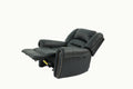 Modern 1Pc Manual Motion Recliner Chair Glider Black Color Bonded Leather Armrest Cushion Seating Living Room Furniture Black Faux Leather Primary Living Space Contemporary,Modern Bonded Leather