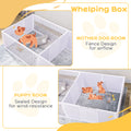 Pawhut Whelping Box For Dogs Built For Mother'S Comfort, Dog Whelping Pen With Removable Doors, Puppy Playpen For Indoors, Newborn Puppy Supplies & Essentials, 81