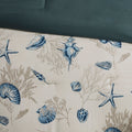 7 Piece Cotton Sateen Comforter Set Blue King King Blue Cotton
