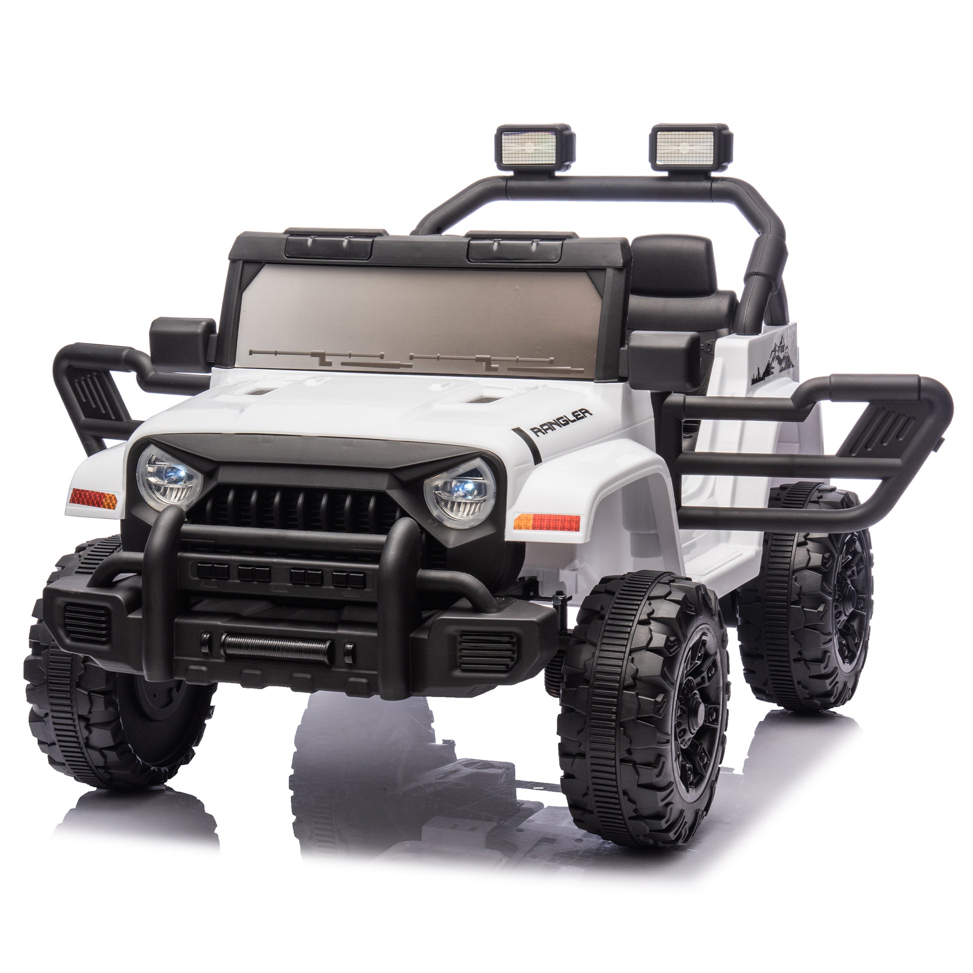 12V Kids Ride On Electric Car W Parents Control,Dual Drive, Four Wheel Suspension,With Music,Bluetooth,Mp3,Usb,With Headlights, Steering Wheel Quick Release,Slow Start For Kids Aged 2 4. Tan