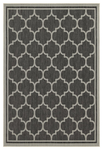 Sunshine Gc Har2005 Anthracite 5 Ft. 3 In. X 7 Ft. 3 In. Indoor Outdoor Area Rug Anthracite Polyester Polypropylene