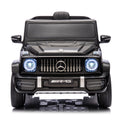 Licensed Mercedes Benz G63 Kids Ride On Car, 12V Electric Vehicle With Remote Control, Double Open Doors, Music, Bluetooth, Wheels Suspension, Battery Powered For Children Boy Girl Black Black Polyethylene