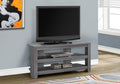 Tv Stand, 42 Inch, Console, Media Entertainment Center, Storage Shelves, Living Room, Bedroom, Grey Laminate, Contemporary, Modern Grey 80 89 Inches Particle Board