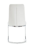 Stelle White Dining Chair Kit Of 2 White Fabric