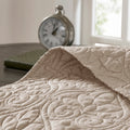 Reversible Bedspread Set Khaki Queen Khaki Cotton