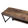 Weathered Oak And Black Tv Stand With 1 Shelf Oak Primary Living Space 50 Inches 50 59 Inches Industrial Paper Composite