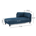 Chaise Lounge Navy Blue Fabric