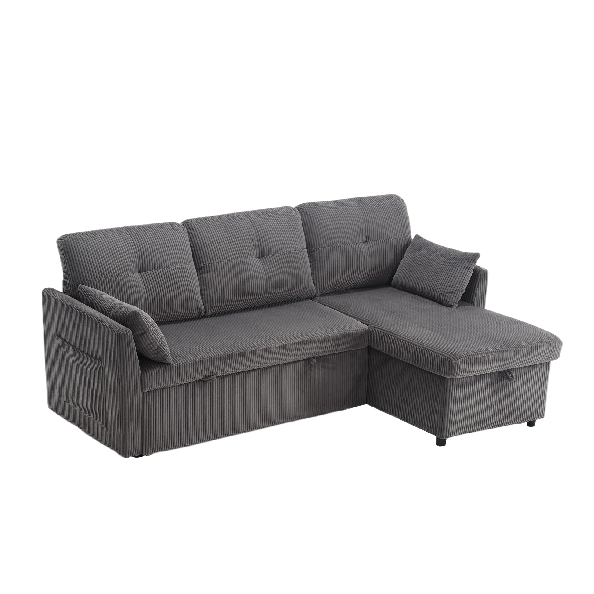 United Modular Sectional Sofa L Shaped Modular Couch With Reversible Chaise Modular Sofa Sectional Couch With Storage Seats Dark Grey Velvet 4 Seat
