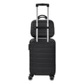 4 Piece Hard Shell Luggage Set,Carry On Suitcase With Spinner Wheels,Family Luggage Set,Black 12 20 24 28In Black Abs