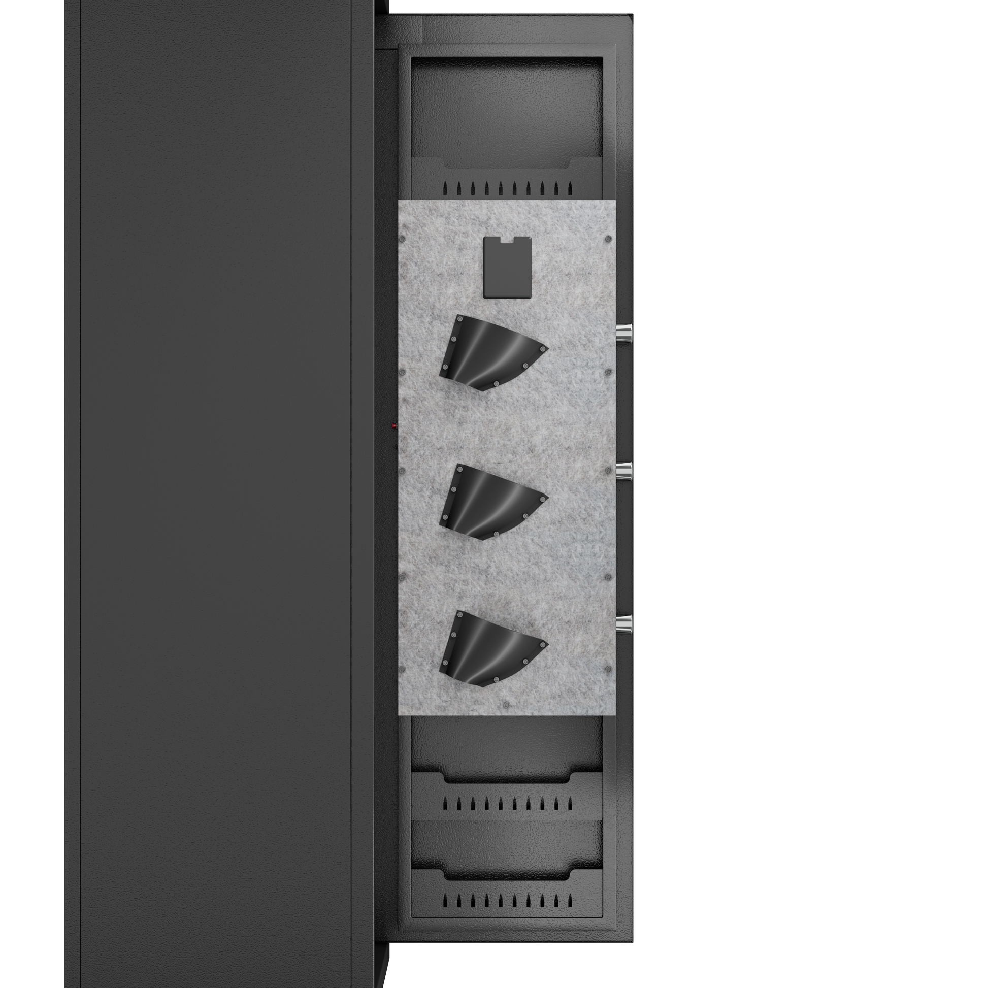 Gun Safes For Home Rifle And Pistols, Fingerprint Electronic Safe With Quick Access, Detachable Partition, No Assembly Required, Black Black Bedroom Classic Metal Metal