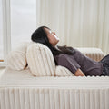 62.5 Inch Corduroy Sponge Sofa Lounge Chair,No Assembly Required,Fluffy Modern Sleeper Chair For Indoor Living Room Bedroom Beige Foam Corduroy 1 Seat