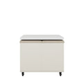 Modern Lift Up Coffee Table With 4 Stools Set For Living Room Expandable 1 Hidden Storage 2 Drawers Space Saving Folding Dining Table White Mdf