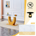 Table And Chair Set, Modern Minimalism And Luxurious White Rectangular Pattern Dining Table. Soft And Comfortable Dining Chairs For Dining Rooms, Living Rooms, Terraces And Kitchens. White Seats 6 Mdf Glass
