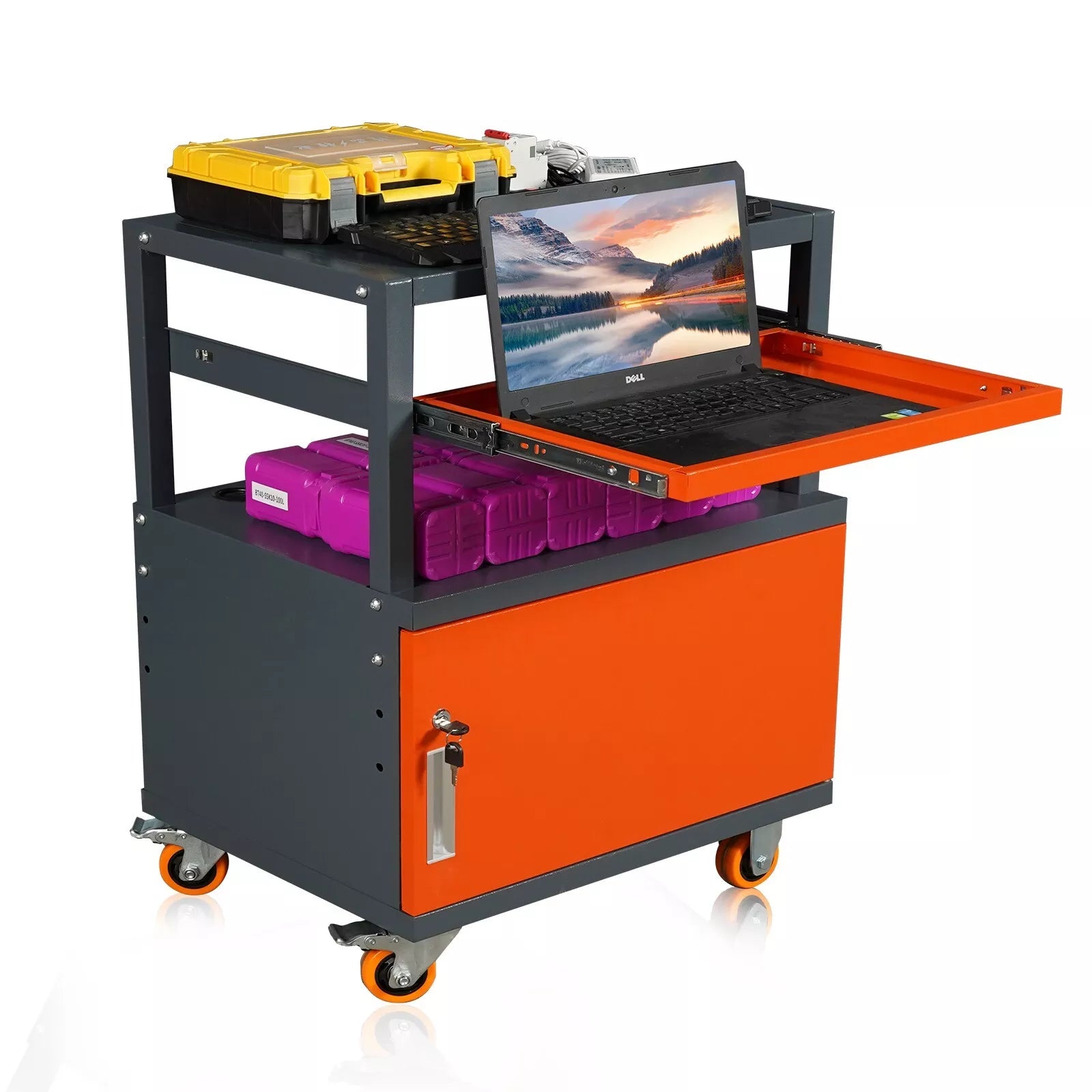 Tool Trolley Laptop Tool Trolley Trolley With Drawer Gray Abs Steel Q235