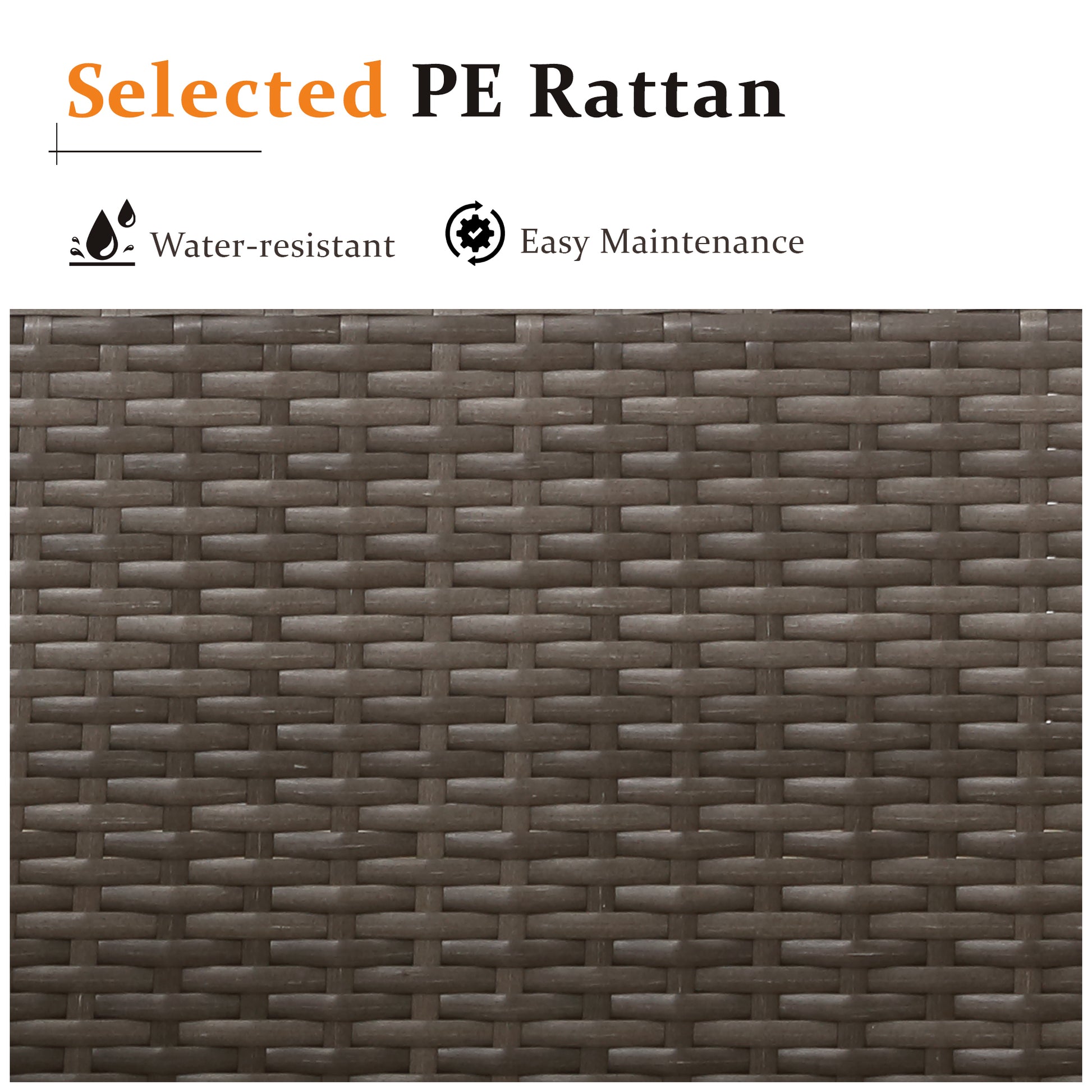 2 Pieces Patio Furniture Sets With Coffee Table Pe Rattan Water Resistance Grey Light Grey Pe Rattan Iron