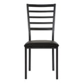 Black Finish Side Chairs Set Of 4 Metal Frame Casual Dining Furniture Black Dining Room Casual Side Chair Metal
