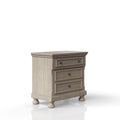 Antique Gray Nightstand Two Drawer Antique Gray Solid Wood Mdf