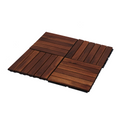 Acacia Wood Interlocking Deck Tiles Striped Pattern, 20 Pcs 12