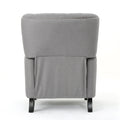 Modern Light Grey Fabric Push Back Recliner Light Grey Fabric