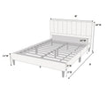 Gorgeous 1Pc Full Size Bed Charcoal Polyfiber Platform Bedframe Slats Bedroom Furniture Box Spring Not Required Full Charcoal Wood Bedroom Modern,Transitional Rubberwood Bed Frame Foam Mdf,Particle