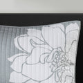 6 Piece Printed Cotton Quilt Set With Throw Pillows Grey Peach Full Queen Full Grey Peach Polyester