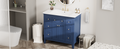 36'' Bathroon Vanity With Resin Sink Combo Set, Modern Freestanding Single Bathroom Cabinet With 6 Drawers & 2 Cabinets, Storage Cabinet For Bathroom, Solid Wood Frame Vanity Set, Blue 4 Blue 2 2 Bathroom Freestanding Solid Wood Mdf Resin Painted