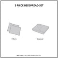 3 Piece Reversible Bedspread Set White King Cal King King White Polyester