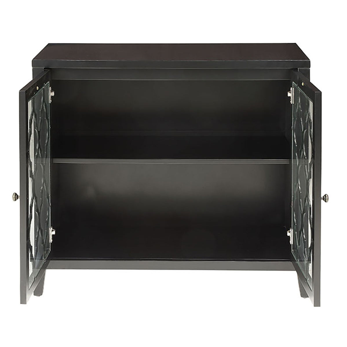 Black Console Table With Shelf Inside Black Primary Living Space Classic Wood Glass