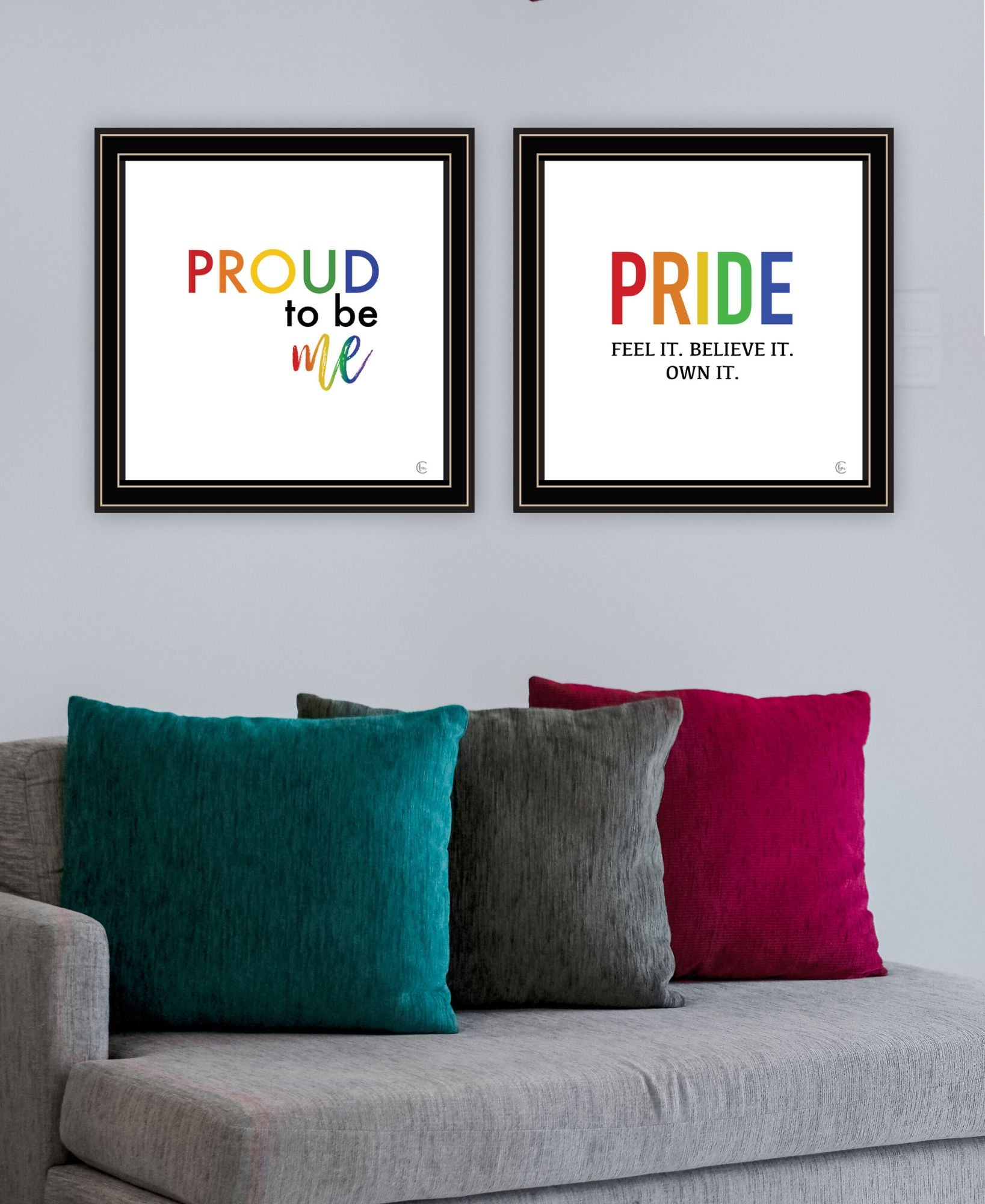 "Pride & Proud Of Yourself And Others " Framed Wall Art For Living Room, Wall Art Print For Home Decor, Bedroom Wall Art By Fearfully Made Creations Multicolor Wood Paper