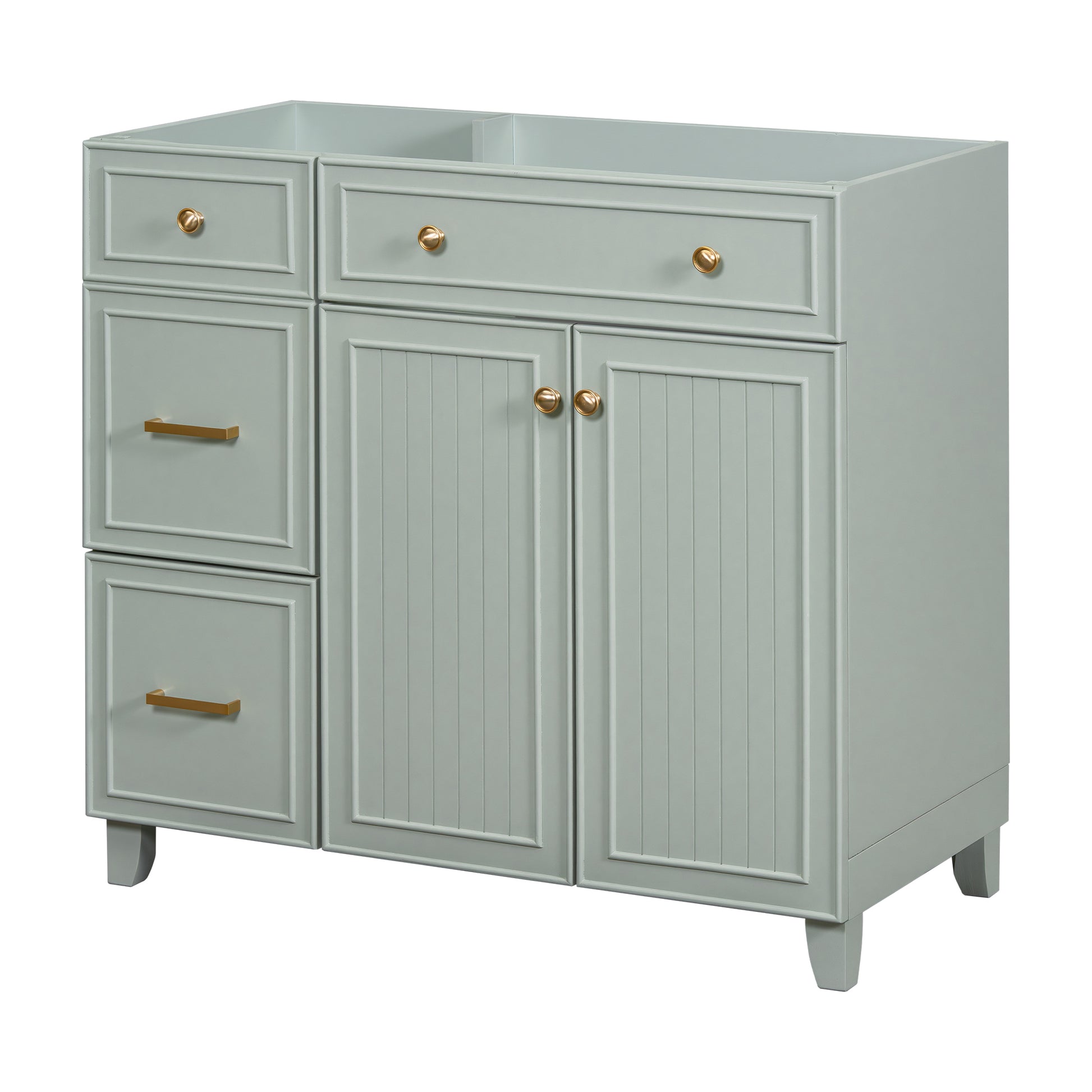 Cabinet Only 36" Green Bathroom Vanity Sink Not Included Green Bathroom Solid Wood Mdf