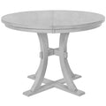 5 Piece Rustic Round Pedestal Extendable Dining Table Set With 15.7