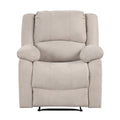 Modern Reclining Chair Textured Fabric Upholstery Pillowtop Arms Solid Wood Frame 1Pc Living Room Furniture Oatmeal Polyester Wood Primary Living Space Pillow Top Arms Solid Wood