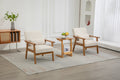 Leisure Chair With Solid Wood Armrest And Feet, Leisure Chair, Wood Frame, Velvet, Solid Rubber Wood Legs, Mid Century Modern Accent Chair, For Living Room Bedroom Studio Chair,Two Packs Beige Corduroy