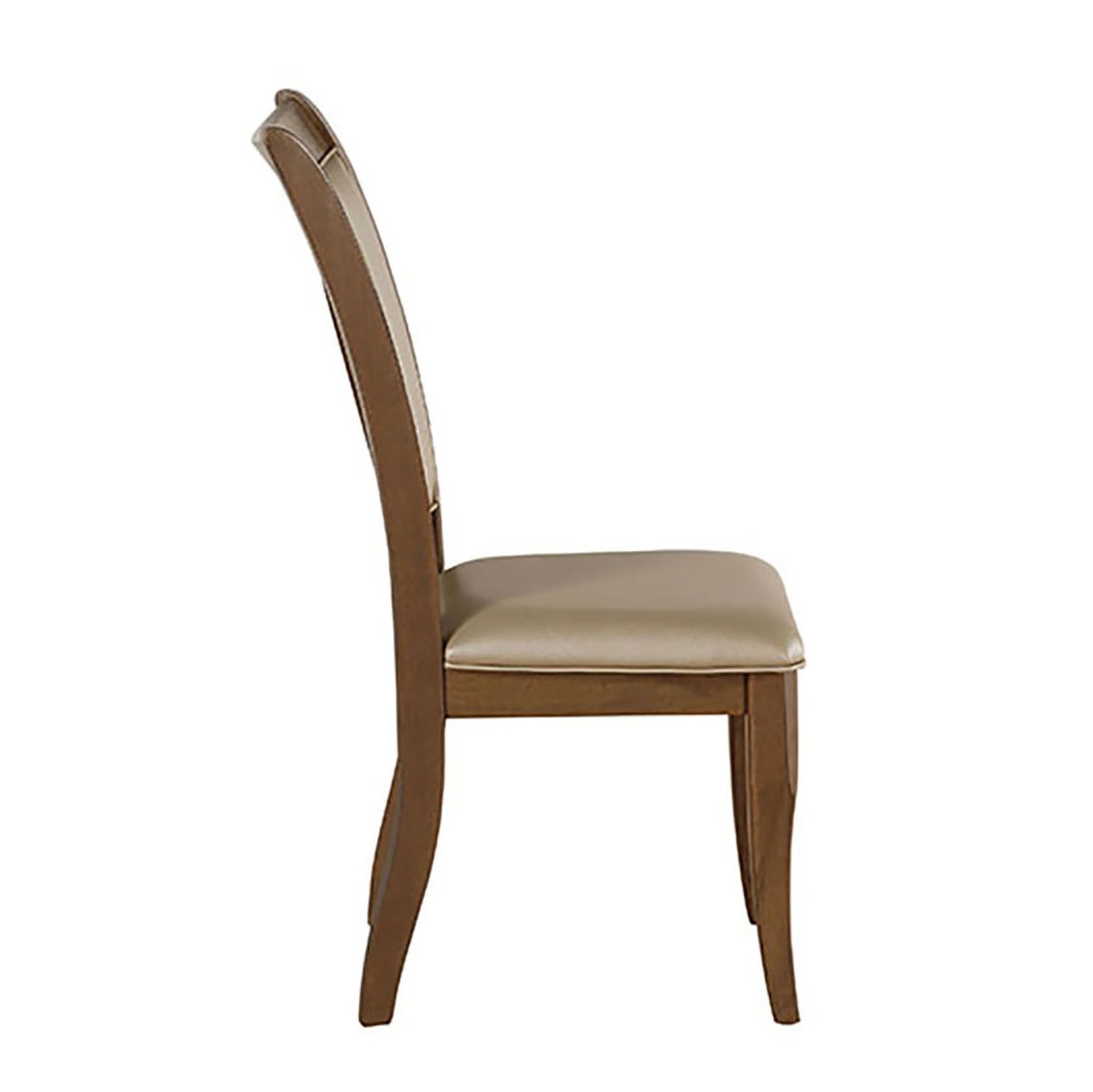 Beige And Grey Oak Side Chair With Tapered Leg Set Of 2 Solid Beige Brown Gray Dining Room Foam Modern Side Chair Acacia Solid Back Set Of 2 Faux Leather