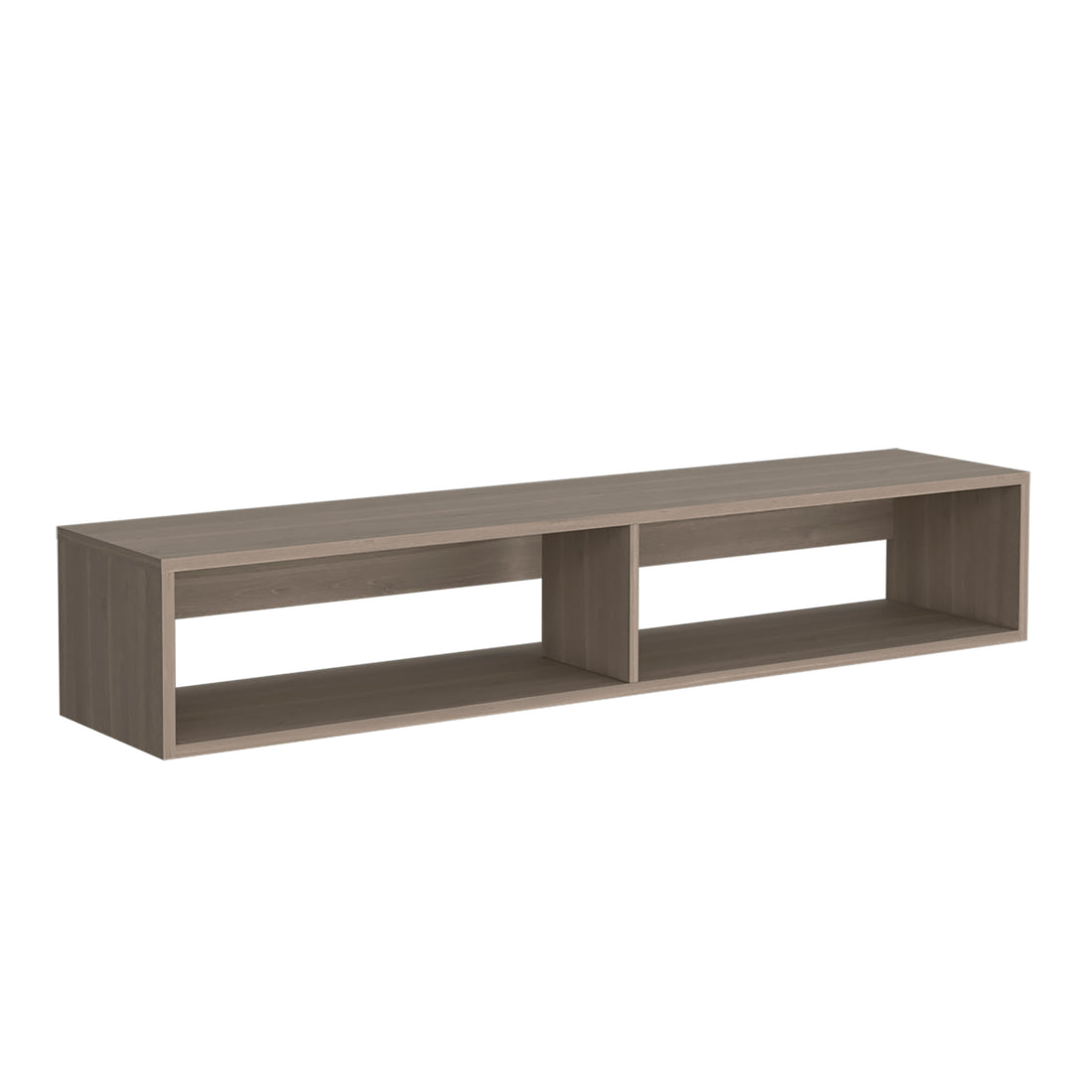 Warrior 59" Floating Tv Stand With Two Open Shelves, Media Compartments And Cable Management Light Gray Light Gray Primary Living Space 50 59 Inches 50 59 Inches Modern 60 Inches Particle Board