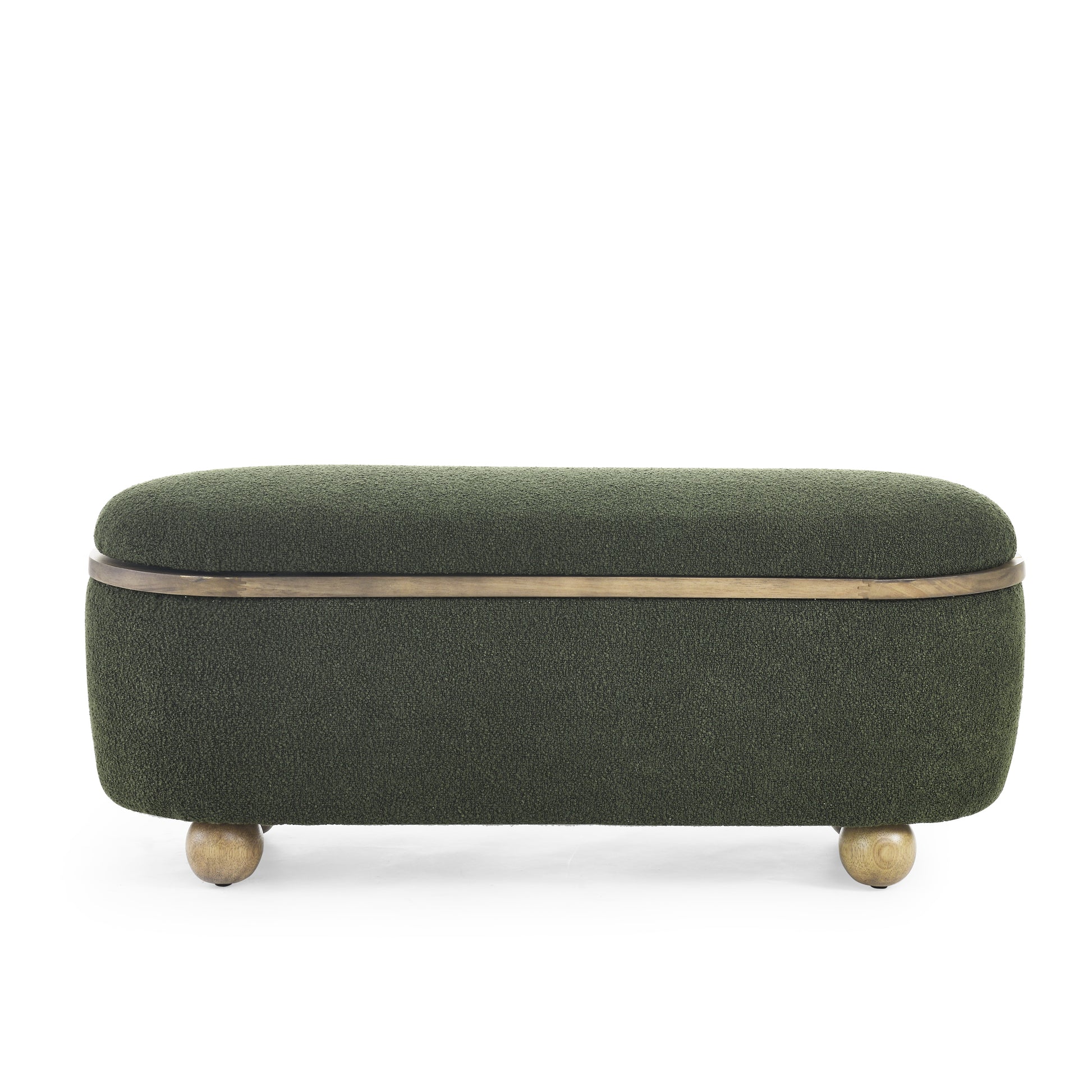 Storage Ottoman Bench, Upholstered End Of Bed Ottoman Bench With Storage And Seating, Large Blanket Storage Bench For Foot Rest In Bedroom, Living Room, Entryway, Dark Green Dark Green Foam