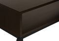 Accent Table, Console, Entryway, Narrow, Sofa, Living Room, Bedroom, Brown Laminate, Black Metal, Contemporary, Modern Espresso Metal