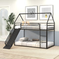 Twin Over Twin House Bed Twin Black Steel