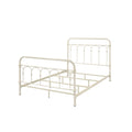 White Full Bed With Spindle Headboard Box Spring Required Full White Metal Bedroom Slat Beds Metal