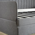 Daybed, Sofa Bed Metal Framed With Trundle Twin Size, Grey, 78.4''L X 41''W X 29.8''H. Twin Grey Iron