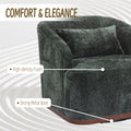 Coolmore Swivel Barrel Chair, Comfy Round Accent Sofa Chair For Living Room, 360 Degree Swivel Barrel Club Chair, Leisure Arm Chair For Nursery, Hotel, Bedroom, Office, Lounge Emerald Emerald Primary Living Space Foam Chenille