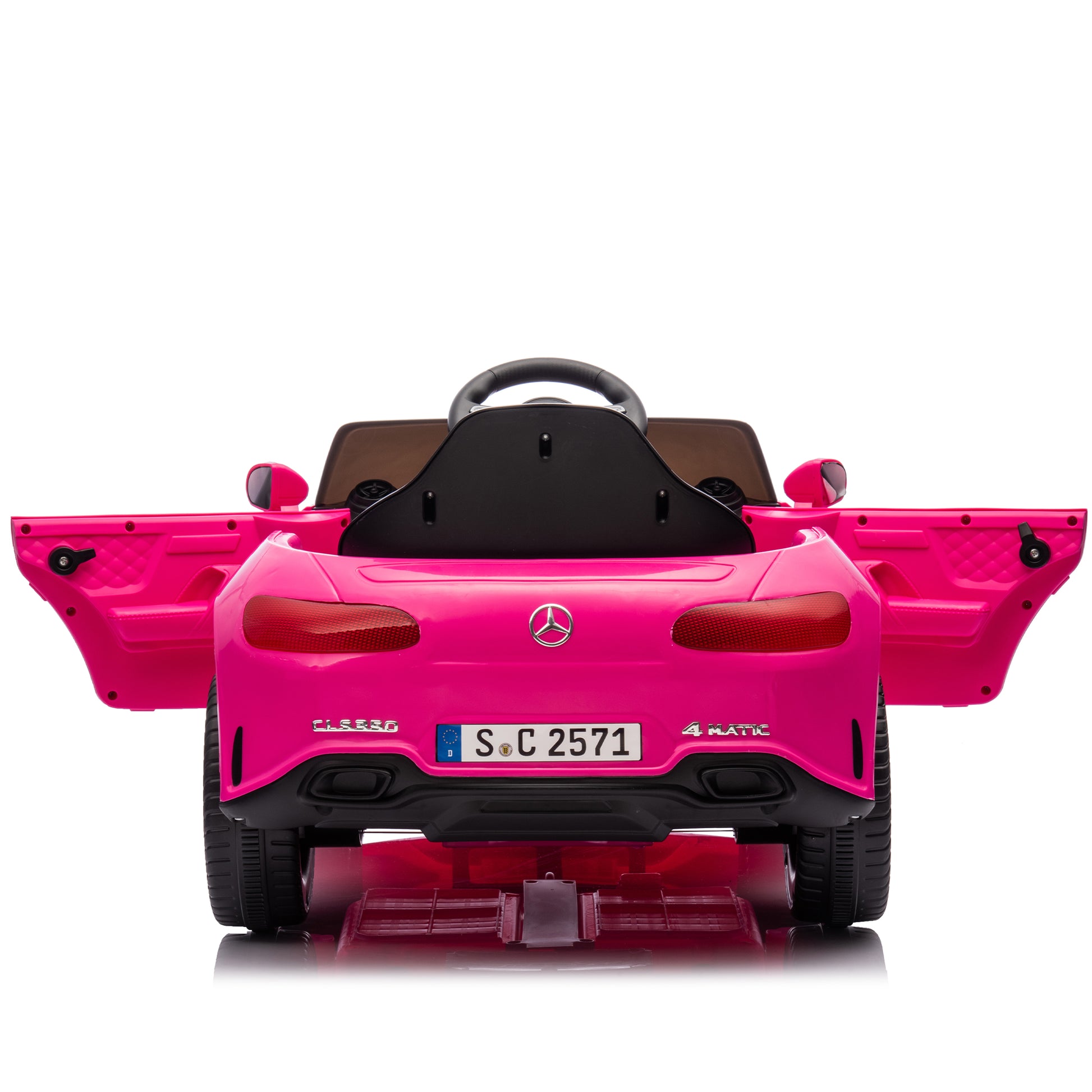 Licensed Mercedes Benz Cls 350,12V Kids Ride On Toy Car W Parents Control,2Wd,Four Wheel Suspension,Music,Bluetooth,Led Light,Usb,Power Display,Volume Adjustment,Speeds 1.24 3.11Mph For Kids Aged 2 4. Pink 50 99 Lbs Polypropylene