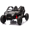 24V Two Seater Kids Ride On Utv W Parents Control,20In Seat Width,400W Super High Power,Four Wheel Suspension,Bluetooth,Mp3,Usb,Led Light,Horn,Rear Storage Space,Speeds 3.73 4.97Mph For Kids Aged 3 . Black 100 149 Lbs Polypropylene