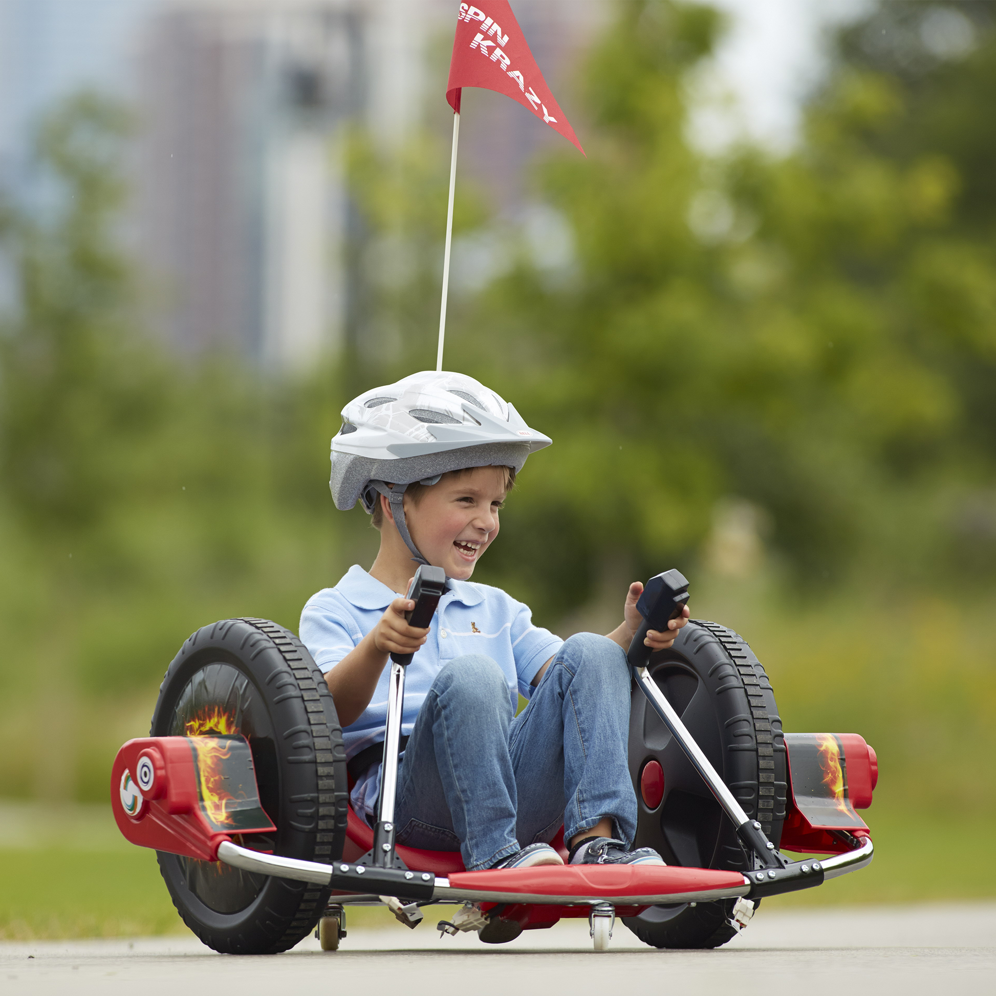 12V Kids Ride On Electric Toy,2Wd,16'' Exaggerated Wheel,Dual Handle Control For 360 Degree Flexible Steering And Rotation,Solid Metal Frame,Provide A Speed Of 4.66 Mph For Kids Aged 6 . Orange 50 99 Lbs Polypropylene