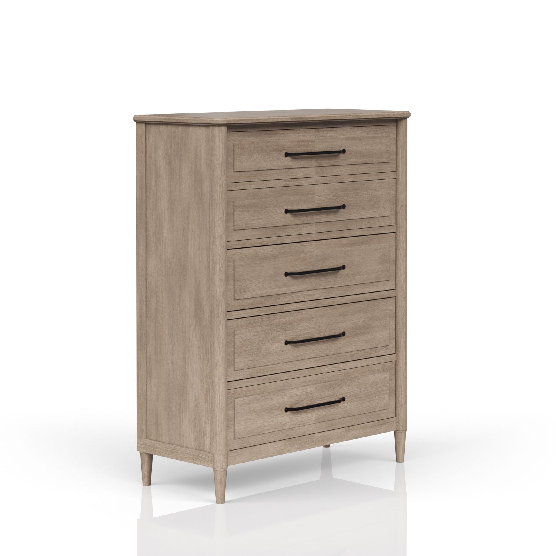 5 Drawer Door Chest Sand Finish Sand Solid Wood Mdf